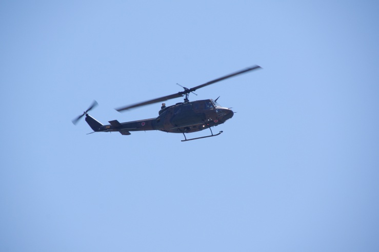 大久保駐屯地2022：UH-1Jの祝賀飛行