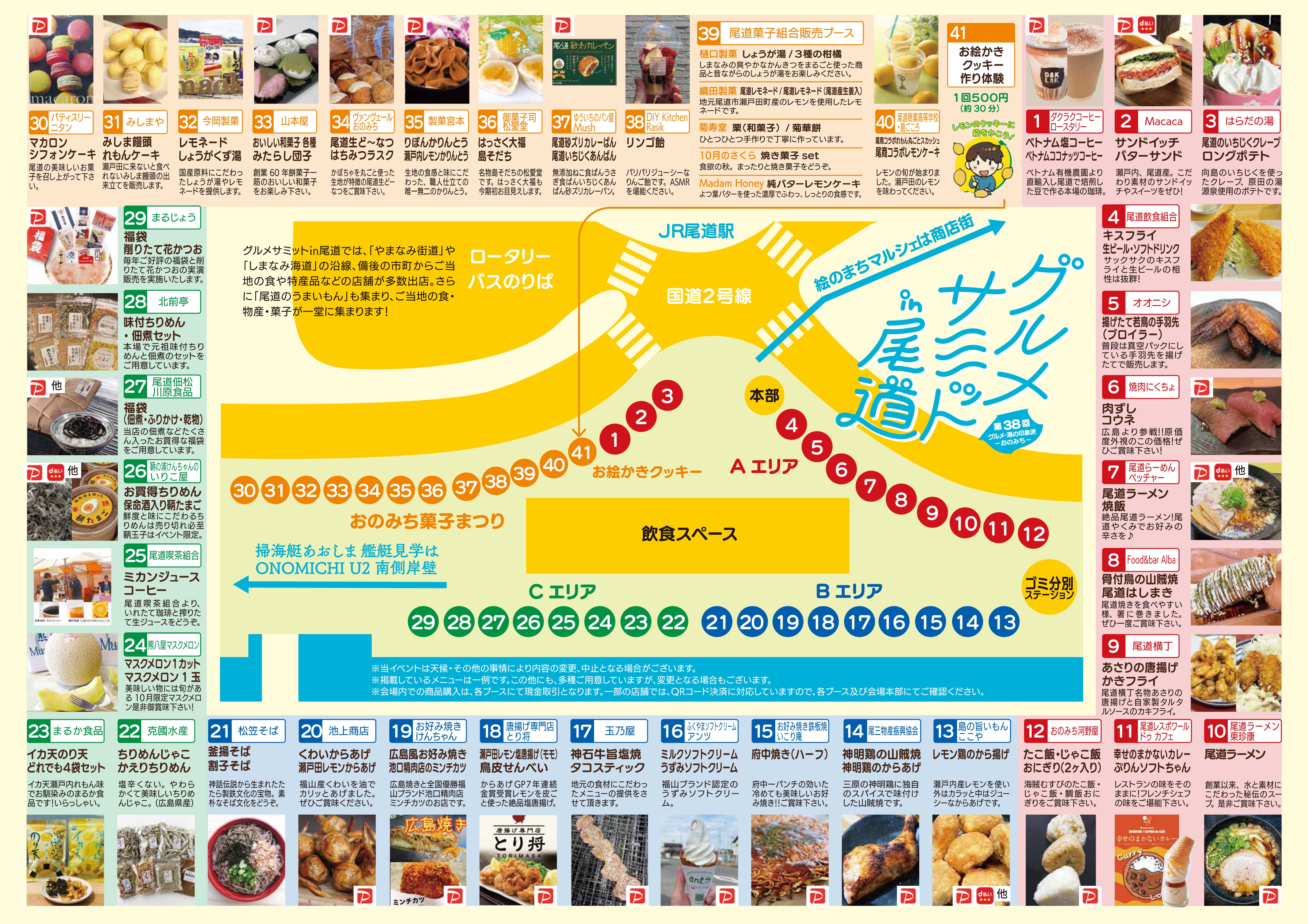 第38回グルメサミット in 尾道:会場マップ