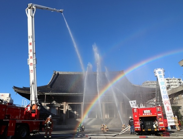 浅草消防署 東本願寺 消防演習