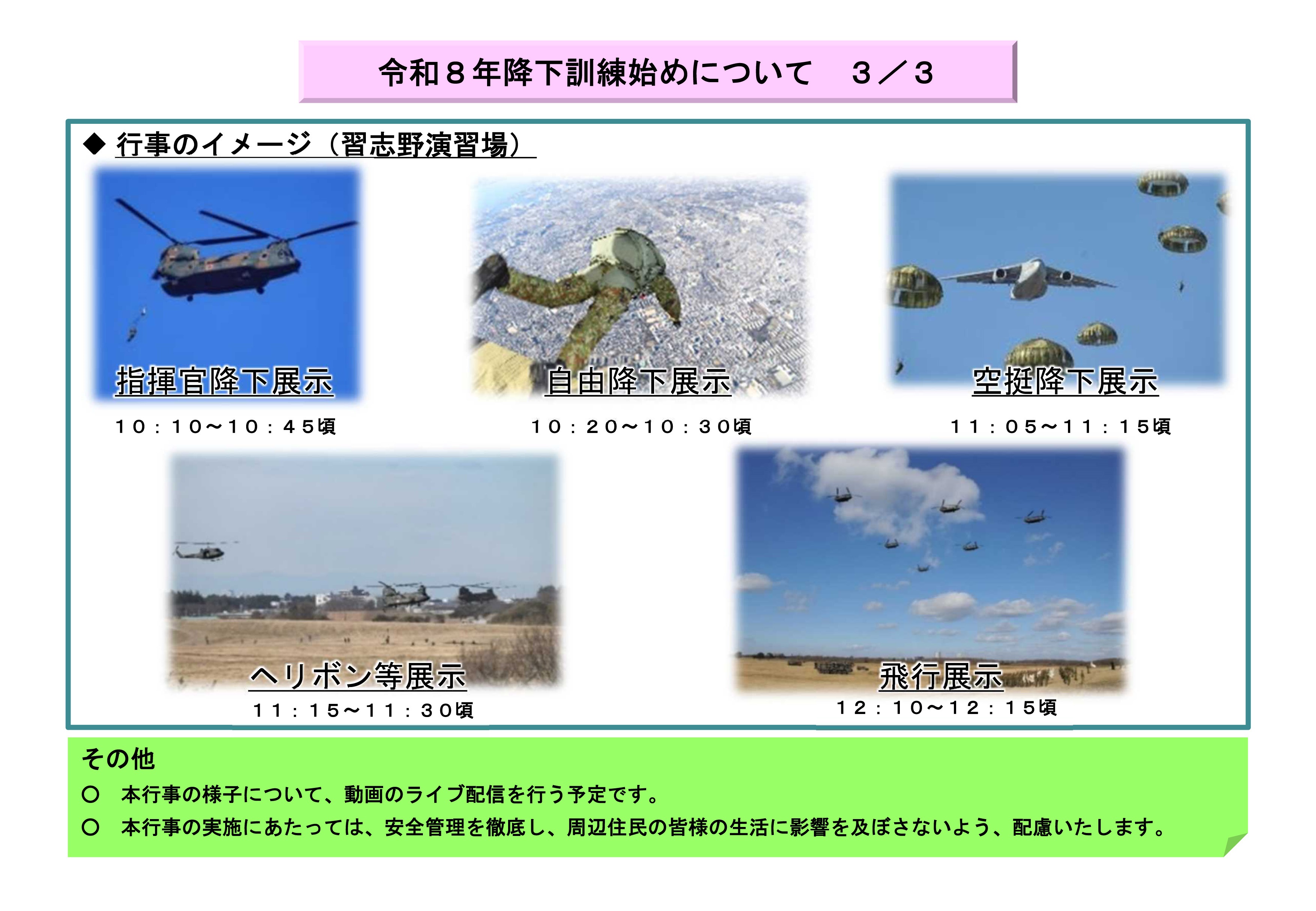 令和8年 降下訓練始め(NYJIP26)について