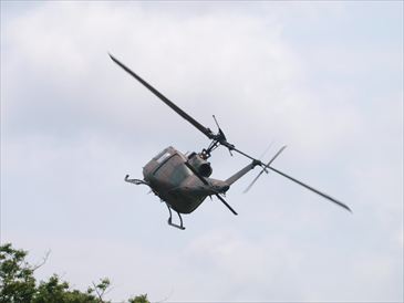 武山駐屯地｜訓練展示：UH-1J離脱