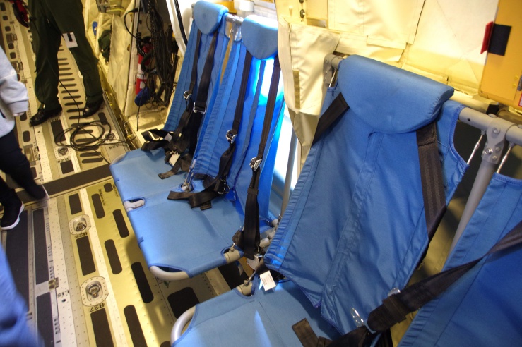 入間基地体験飛行：航空機の座席