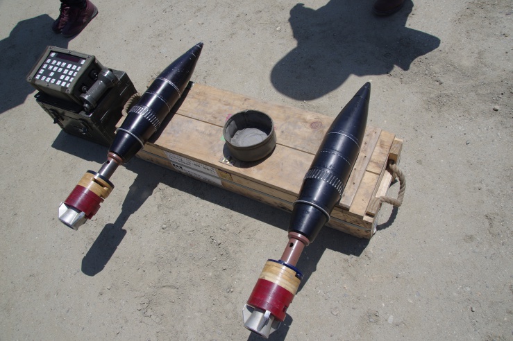 大久保駐屯地2022：120mm迫撃砲の模擬砲弾