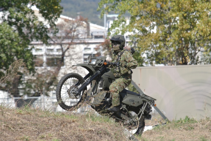 松本駐屯地：偵察用オートバイによる偵察行動