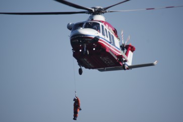 横浜消防出初式2019｜消防航空隊による航空救助訓練
