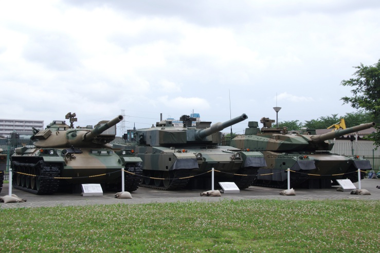 3世代戦車の展示